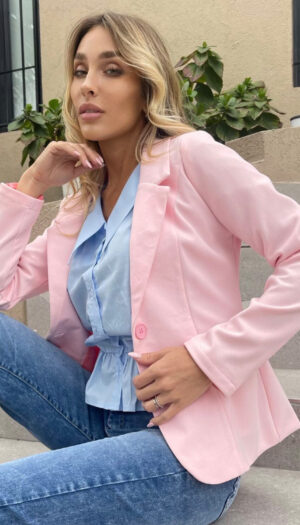 BLAZER C/ENTALLE, Crepe