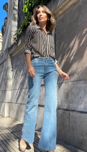 JEAN WIDE  LEG CEL