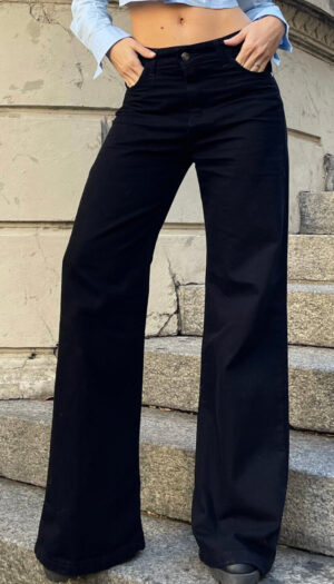 JEAN WIDE LEG NEGRO