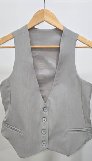 CHALECO SASTRERO Corto, C/Textura