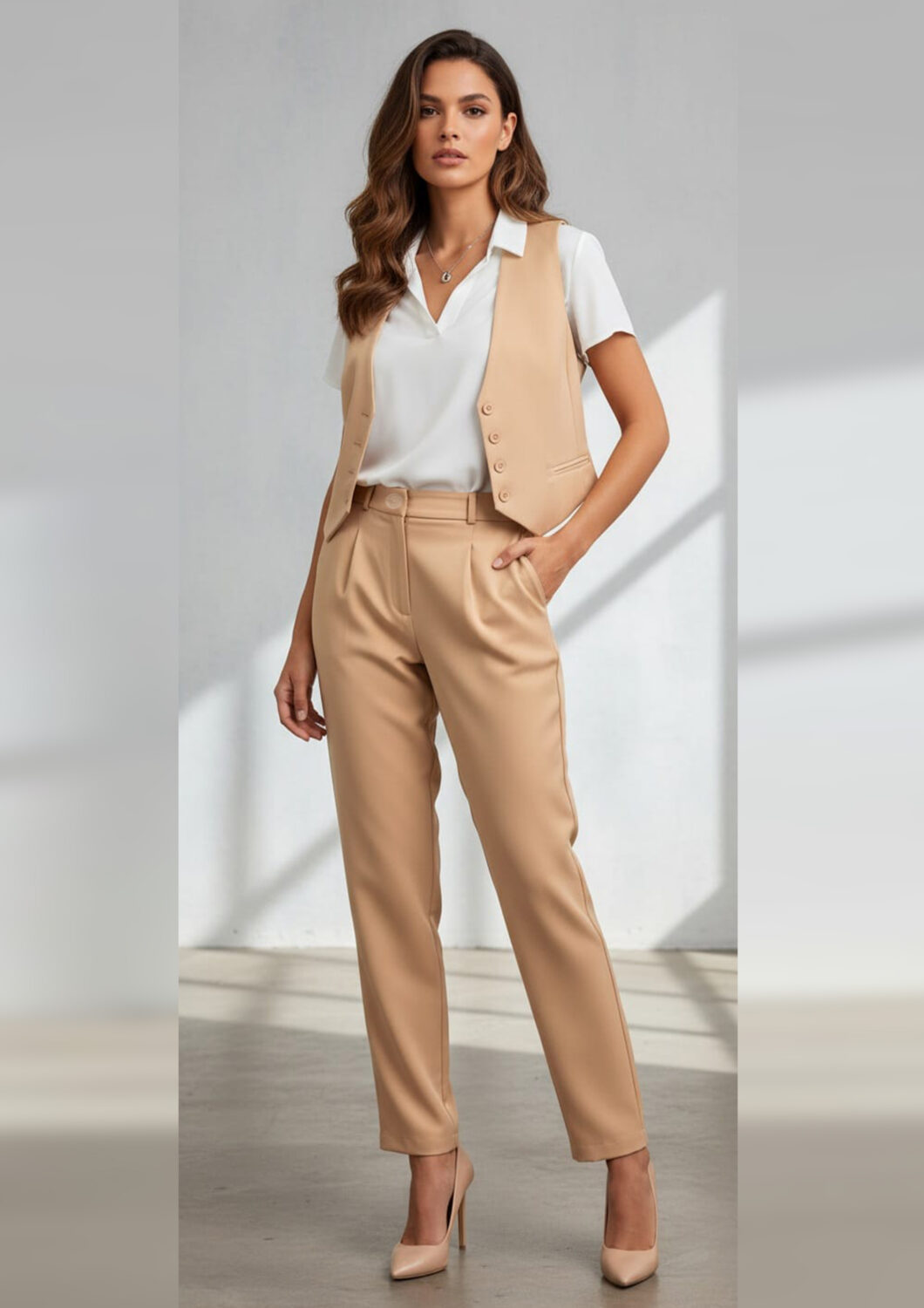 CONJUNTO SASTRERO: Chaleco Corto y Pant Chupin - Image 2