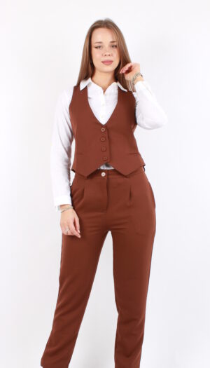 CONJUNTO SASTRERO: Chaleco Corto y Pant Chupin